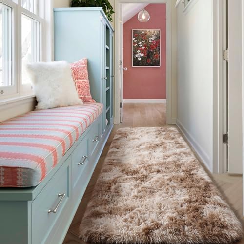 Runner Rugs for Bedroom Living Room, 2x6 Tie-Dyed Beige Hallway Area Rug - Image 5