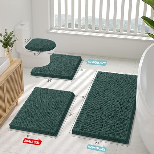 Smiry Bathroom Rugs 48X32, Luxury Chenille Extra Soft Absorbent Bath Mat - Image 2