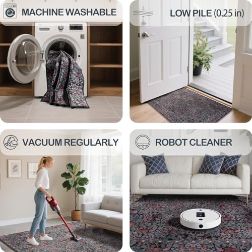 2x3 Area Rug Washable Entry Rug Soft Carpet (Dark Green) - Image 2