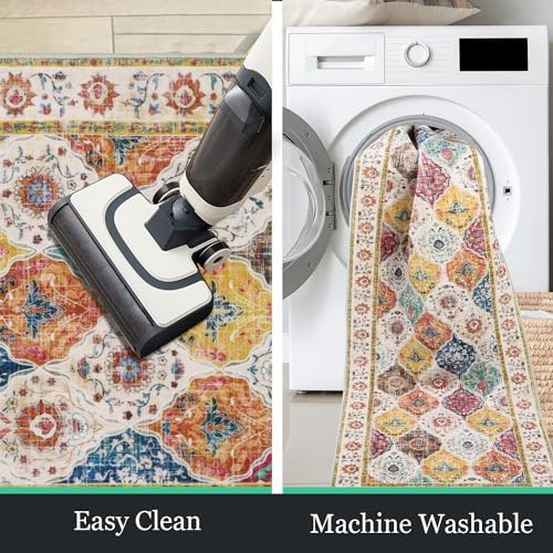 HEBE Hallway Runner Rug 2'x6', Washable Non Slip Kitchen Rug Runner - Image 4