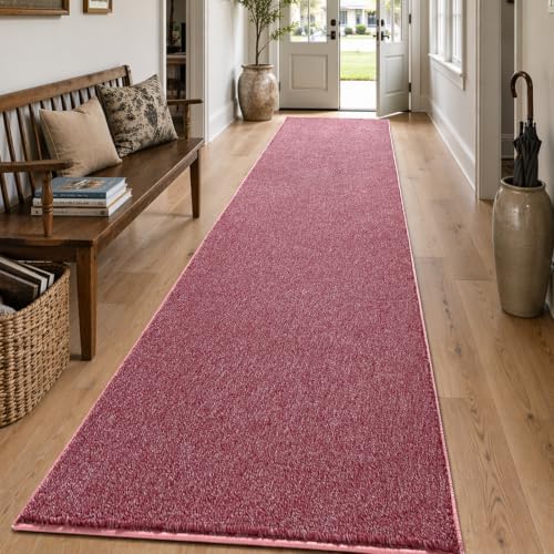2x10 Red/White Runner Rug Washable Non-Slip for Kitchen Hallway Bathroom - Image 3
