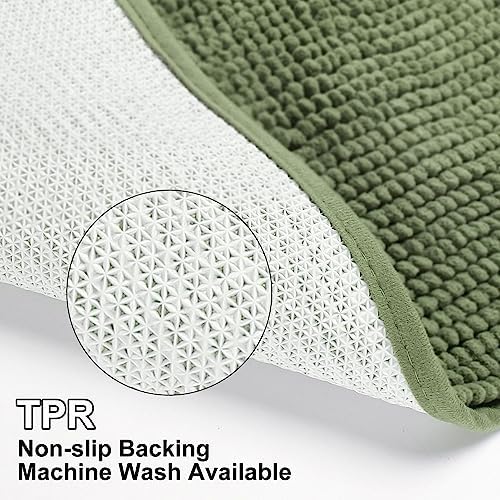 Urvoix Bathroom Rugs Sets 3 Piece, Non-Slip Chenille Bath Rug Set - Image 4
