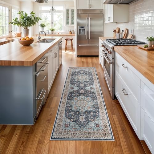 2x6 Hallway Washable Runner Rug：Non Silp Indoor Accent Rugs Low Pile Carpet - Image 2