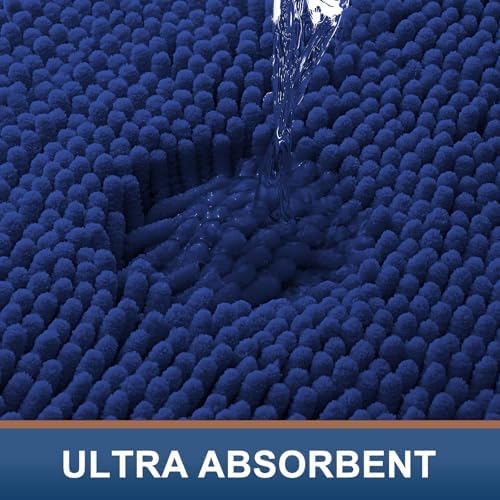 Smiry Bathroom Rugs 30X20, Luxury Chenille Extra Soft Absorbent Bath Mat - Image 4