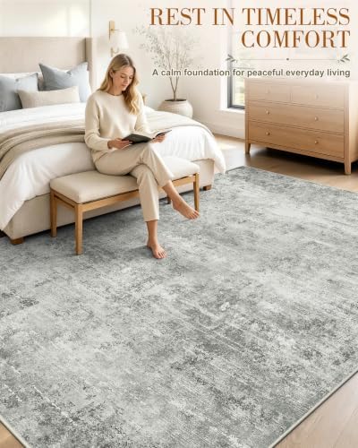 OLANLY 5x7 Washable Area Rug, Soft Non Slip Carpet for Bedroom Living Room - Image 3