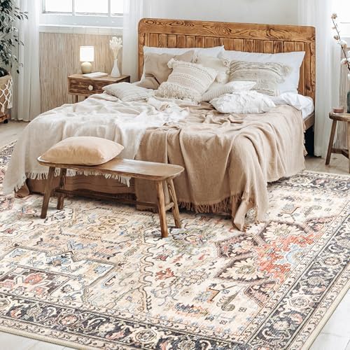 Vintage 6x9 Rugs for Living Room Washable Area Rug Multi Color - Image 6