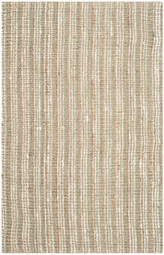 SAFAVIEH Natural Fiber Area Rug 4x6, Jute Knotted Sage & Natural NF447S - Image 3