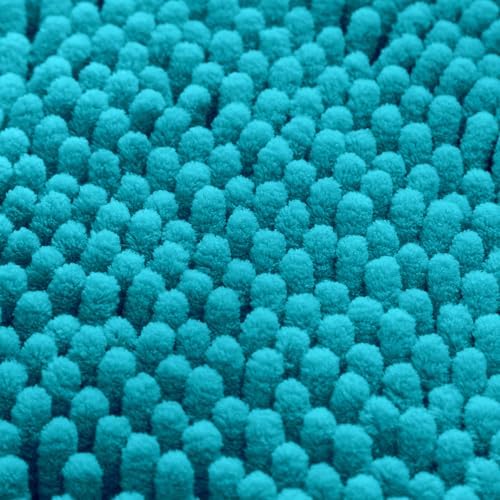 HOMEIDEAS Bathroom Rugs Set of 3, Super Soft Absorbent Chenille Bath Rugs - Image 5