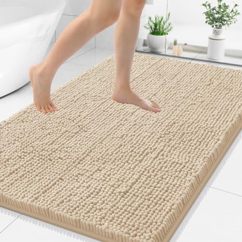 Smiry Bathroom Rugs 44X32, Luxury Chenille Extra Soft Absorbent Bath Mat by Smiry
