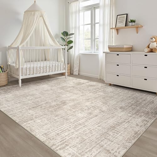 LOONGRUG 3x5 Rug Washable Neutral Modern Rug for Entryway Kitchen Brown - Image 7