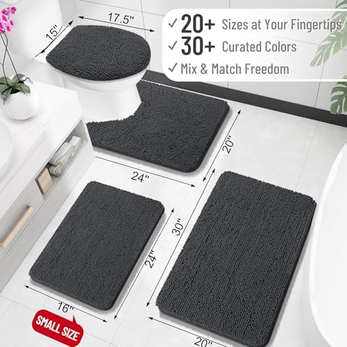 OLANLY Bathroom Rugs 35x24, Extra Soft Absorbent Chenille Bath Rugs - Image 2