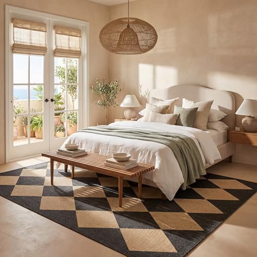 nuLOOM Sabina Dark Grey Trellis Indoor/Outdoor Area Rug, 10' x 12' - Image 4