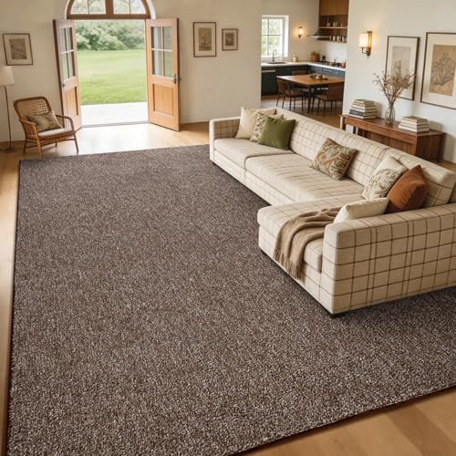 7x10 Large Coffee/White Area Rug Washable Non-Slip for Living Room Bedroom by Unknown