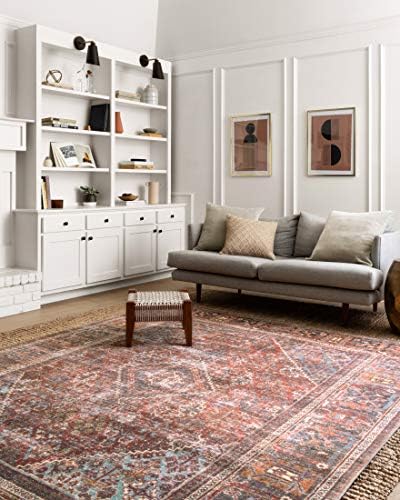 Loloi Loren Brick/Midnight 3'-6" x 5'-6" Accent Rug - Image 2