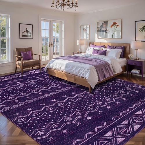 SERISSA 9x12 Washable Non-Slip Boho Area Rug for Living Room - Image 2