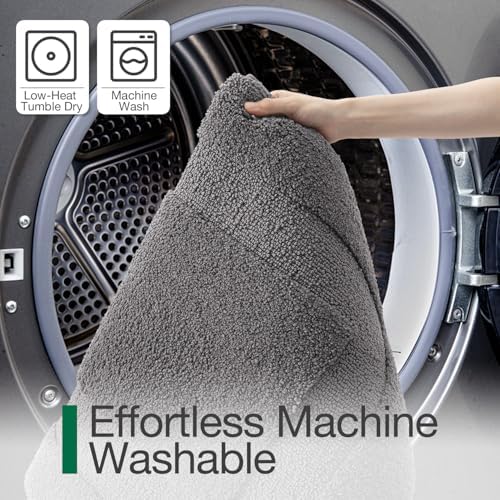 LUMI Ultra Soft Bathroom Rugs Absorbent, Non Slip Bath Mat 20x32, Dark Grey - Image 6