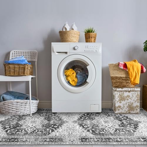 Yamaziot Washable Runner Rug, 2x6 Non-Slip Boho Vintage Hallway Kitchen Rug - Image 6