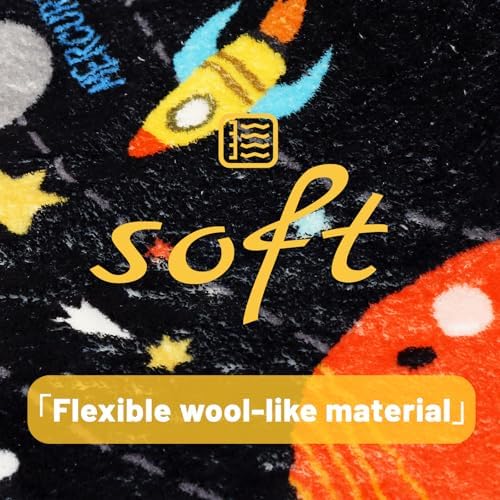 Round ABC Kids Rug,5.2 Ft Soft Circle Alphabet Playroom Rug,Washable Non-Slip Solar System Kid Play Mat,Space Educational Rugs Kids Carpet for Classroom Playroom Bedroom Kids Room Decor(for Age 2+) - Image 3
