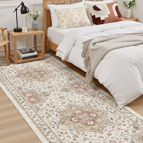 cotiled 3x12 Hallway Runner Rug for Entryway, Non-Slip Vintage, Golden Taupe - Image 3