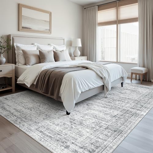 Soalmost Washable Area Rug 8x10 Large Soft Grey Rugs for Living Room - Image 5