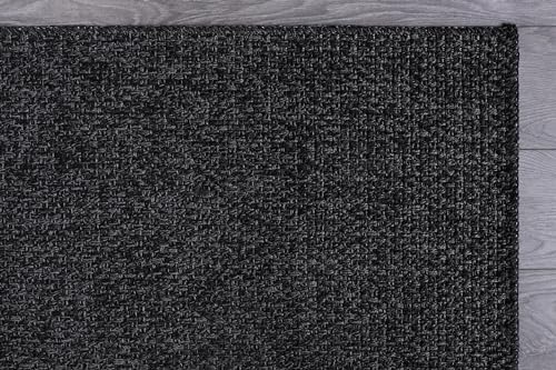 CAMILSON Easy Jute Runner Rug 2x7, Indoor Outdoor Dark Gray Farmhouse Area Rugs for Living Room and Kitchen Rug, Solid Boho Woven Design, Easy-Cleaning, Washable Outside Carpet Alfombras (2 x 7) - Image 5