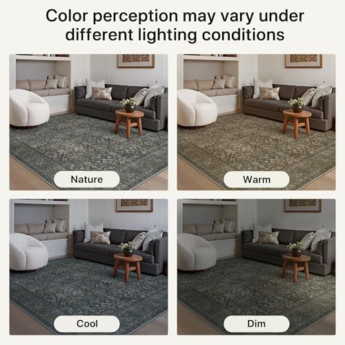 Bavni 2'6" x 6' Kitchen Runner Rug, Washable Non Slip, Charcoal Taupe - Image 6