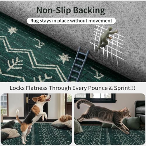 SERISSA 2x12 Washable Non-Slip Boho Runner Rug for Hallway - Image 5