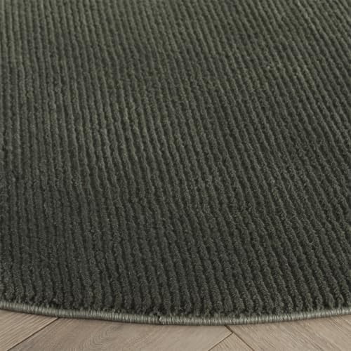 SAFAVIEH Revive Collection Area Rug - 3' Round, Green, Solid Design, Non-Shedding & Easy Care, Ideal for High Traffic Areas in Living Room, Bedroom, Dining (REV102Y-3R) - Image 2