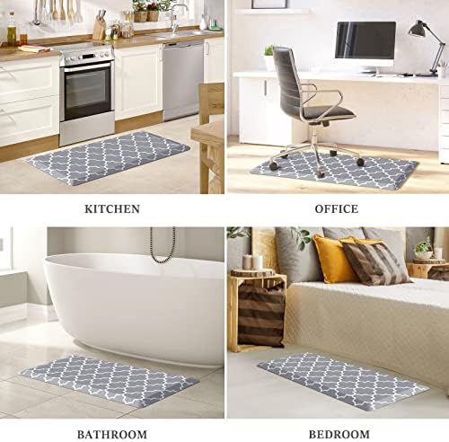 WISELIFE Kitchen Runner Rugs Anti-Fatigue mats, 17.3" x 39", 4/5 Inch, Grey - Image 7