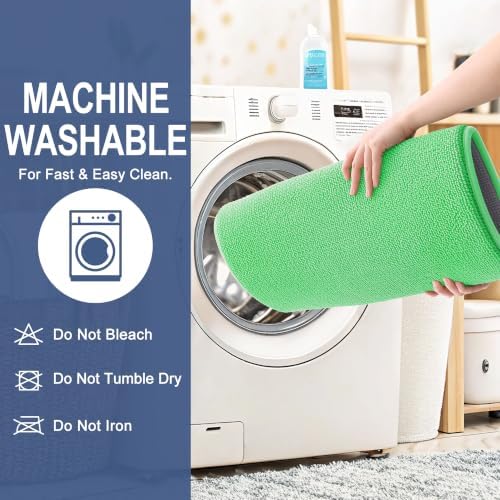 OLANLY Memory Foam Small Bathroom Rug 24x16, Absorbent Bath Mat, Mint Green - Image 6