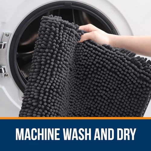 OLANLY Large Bathroom Rugs 50x30, Extra Soft Absorbent Chenille Bath Rugs - Image 5