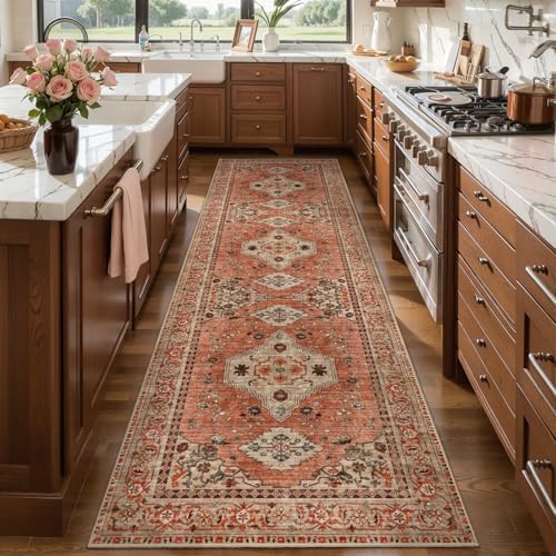 Tangsoo Boho 3x8 Washable Runner Rugs for Hallway, Runner Rug Non Slip by Tangsoo