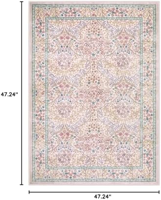 Lahome Washable Area Rugs 5x7, Soft Pink Rugs for Bedroom Girls Living Room - Image 2