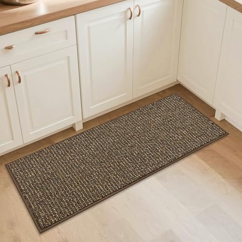 BEQHAUSE Kitchen Runner Rugs 20"x48", Kitchen Mats for Floor, Brown by BEQHAUSE