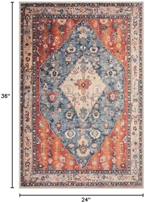 SERISSA 2x3 Washable Non Slip Boho Small Area Rug for Entryway - Image 2
