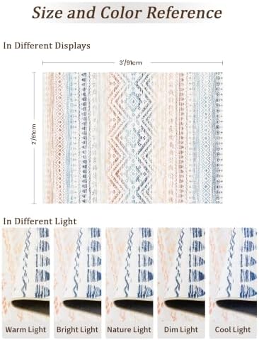 Miukiki 2x3 Entryway Rug Washable Non Slip Moroccan Area Rugs Multi - Image 2