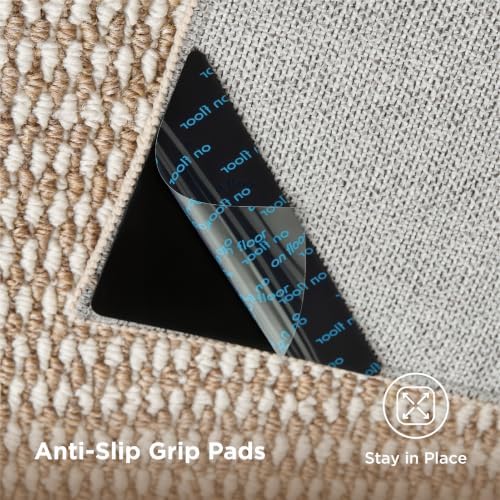 Bedsure 6x9 Faux Wool Area Rug for Living Room, Machine Washable, Beige - Image 3