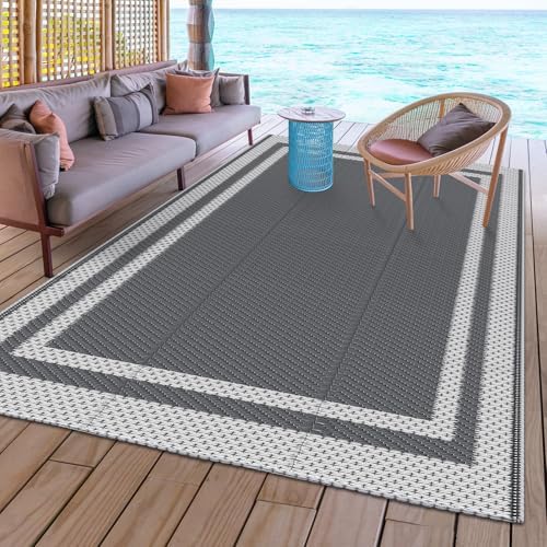 HappyTrends Outdoor Rug Portable Plastic Straw Camping Rugs for Outside RV - Image 7