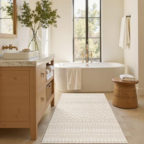 Miukiki 3x5 Washable Area Rug Moroccan Soft Non Slip Entryway Rug Brown - Image 7