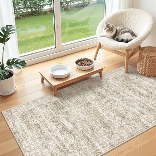 2x4 Rug Runners for Hallways Non Slip,Brown - Image 5