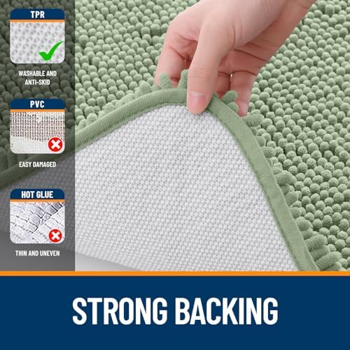 OLANLY Bathroom Runner Rugs 59x20, Extra Soft Absorbent Chenille Bath Rugs - Image 6