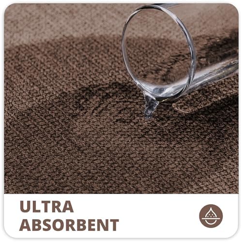Bosap Bath Mat,Ultra Thin Bathroom Runner Rugs,Large Bath Mats for Bathroom,Quick Dry,Non-Slip,Machine Washable,Low Pile,Bath Rug,Shower Outside,Sink,Home Decor Accessories.Brown,3'x4'(36x48inch) - Image 3
