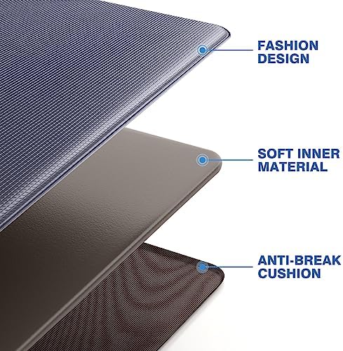 StepRite Kitchen Mats for Floor, 2-Piece Anti-Fatigue Kitchen Rugs, Grey - Image 4