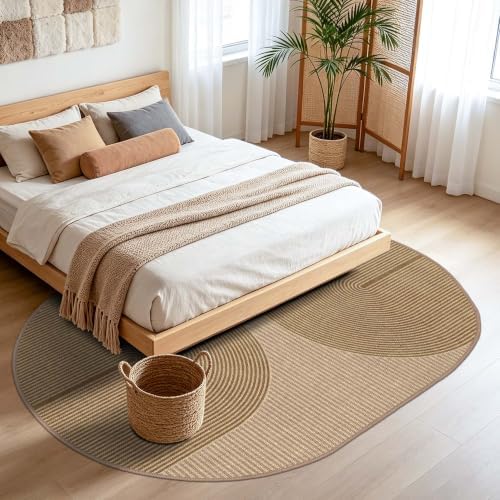 Easy Jute Rug for Pet Homes: Oval Rugs 5x7 - Geometric Arch Pattern - Image 2