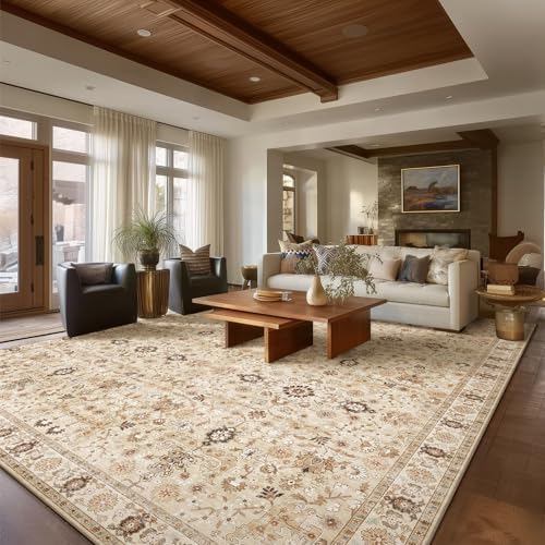 Machine Washable Rugs for Living Room: 9x12 Area Rugs for Bedroom by NoiFamo