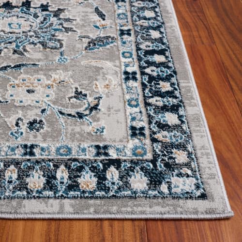 SAFAVIEH Parker Area Rug 9x12, Textured Large Grey & Navy PRK158N - Image 2
