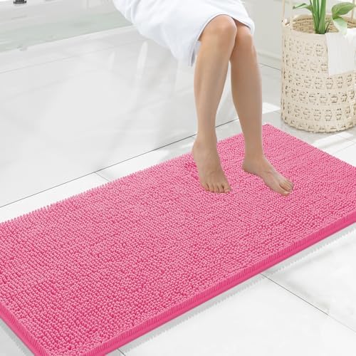 Smiry Bathroom Rugs 47X20, Luxury Chenille Extra Soft Absorbent Bath Mat by Smiry