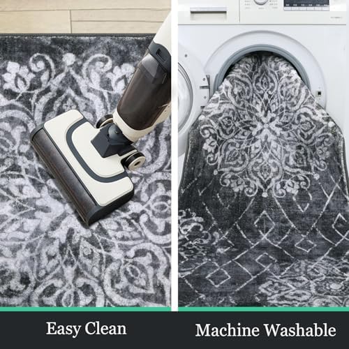 HEBE Hallway Runner Rug 2'x8', Washable Non Slip Kitchen Rug Runner - Image 6