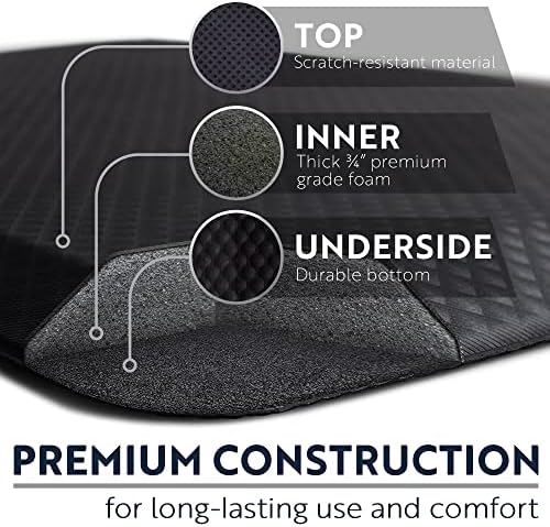 KANGAROO Cushioned Anti Fatigue Kitchen Mats for Floor, 70x24, Black - Image 6
