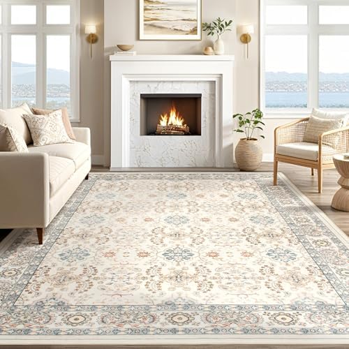cotiled 8x10 Area Rug for Living Room, Washable, Traditional, Multi Color - Image 6